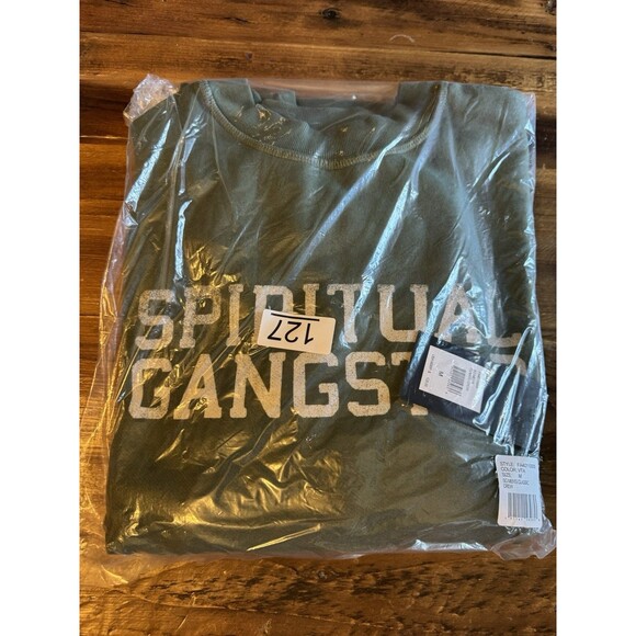 Spiritual Gangster Men’s Classic Crewneck Sweatshirt Vintage Army Green M New! - Picture 3 of 6